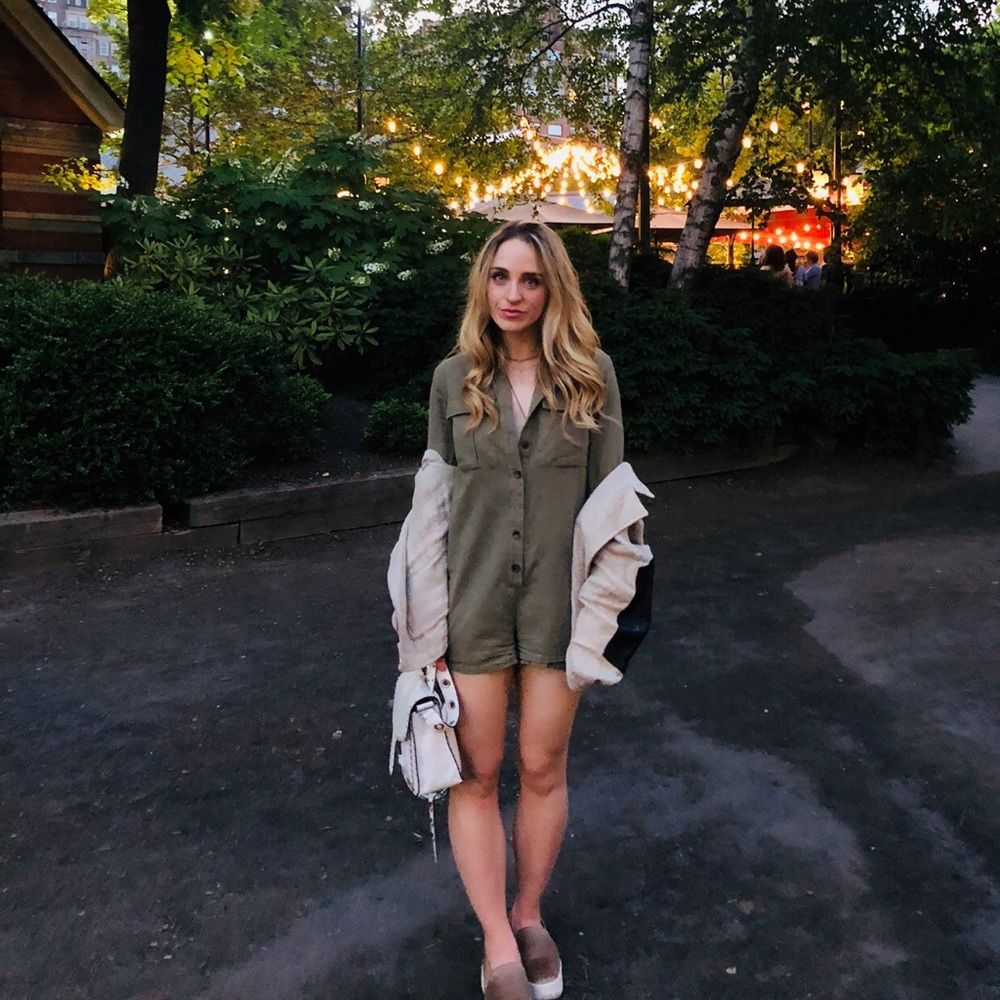Daisy Street Long Sleeve Button Up Romper - Picture 1 of 2